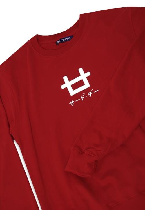 LMP019 sweater logo merah tua