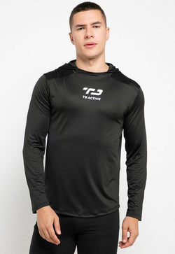 Td Active MS123 HOL sport hoodies olahraga pria black