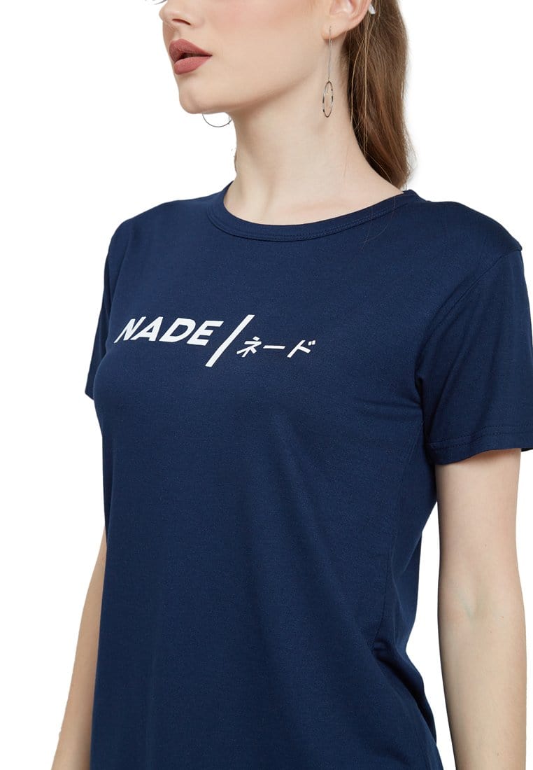 Nade Japan FT037Y s-s Lds Nade Katakana Navy