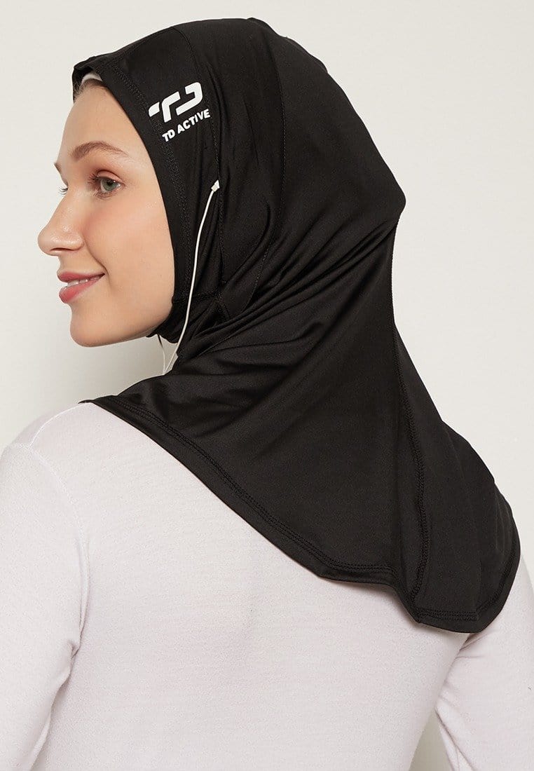 Td Active LH045 sport hijab alfa earphone hitam