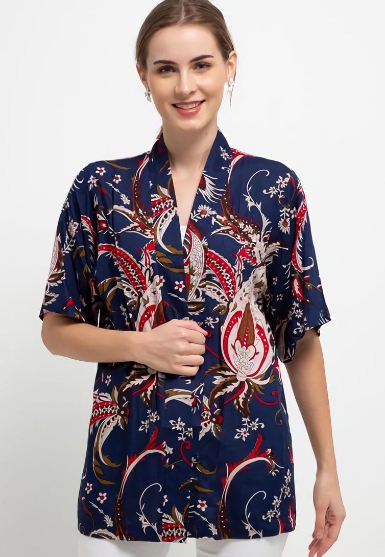 Nade NTA59 KMN Kimono Unisex Batik Navy