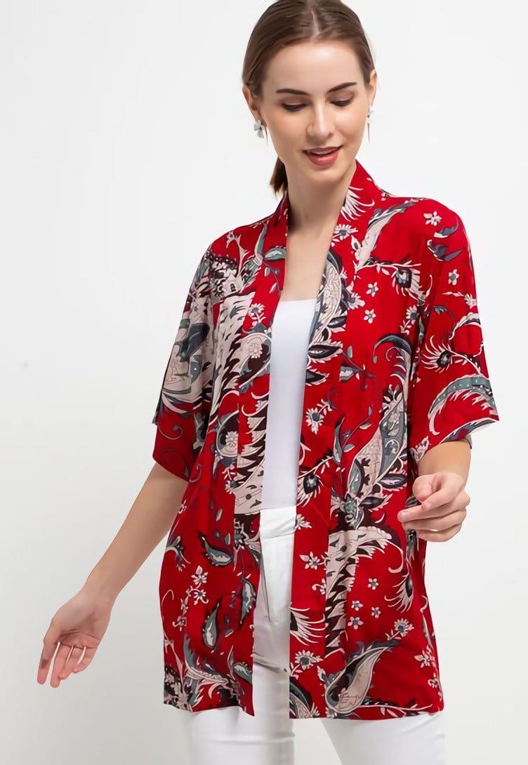 Nade NTA61 KMN Kimono Unisex Batik Merah