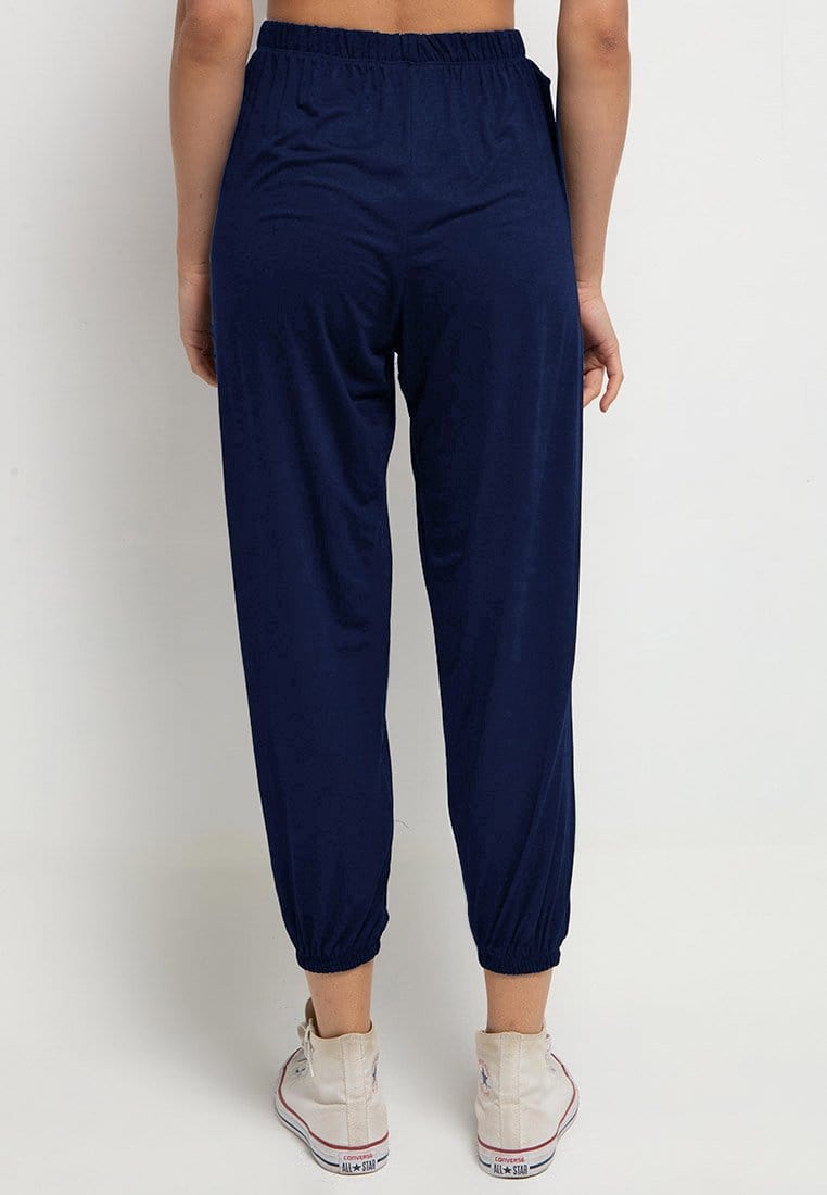 Third Day LC009 Celana Jogger Loose Wanita Loungewear Instacool Katakana Navy