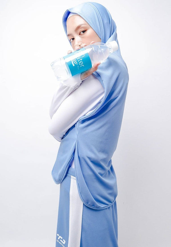 Td Active x Ion Water By Pocari Sweat LH073 Sport Hijab HBS Biru Muda