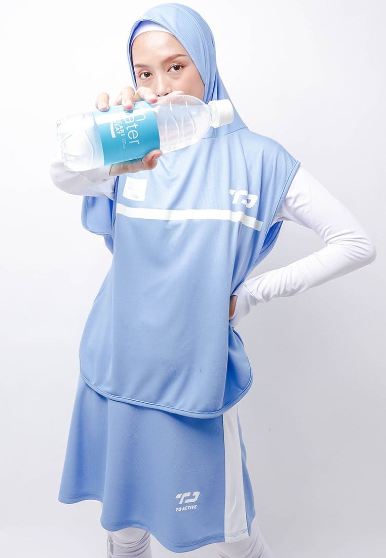 Td Active x Ion Water By Pocari Sweat LH073 Sport Hijab HBS Biru Muda