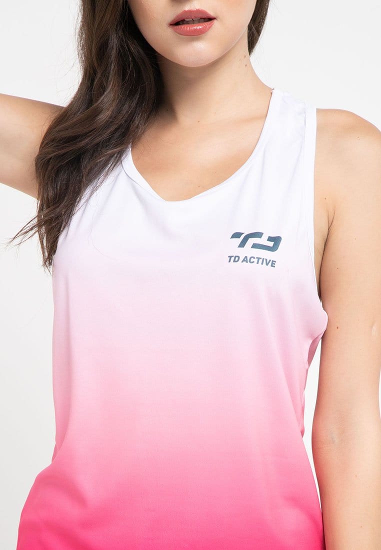Td Active LS035 Sport sv running wanita dakir gradasi pink