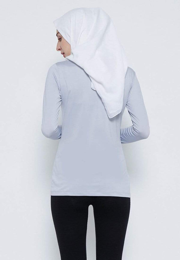 Td Active LS073 Sport inner outline kaos olahraga wanita abu muda