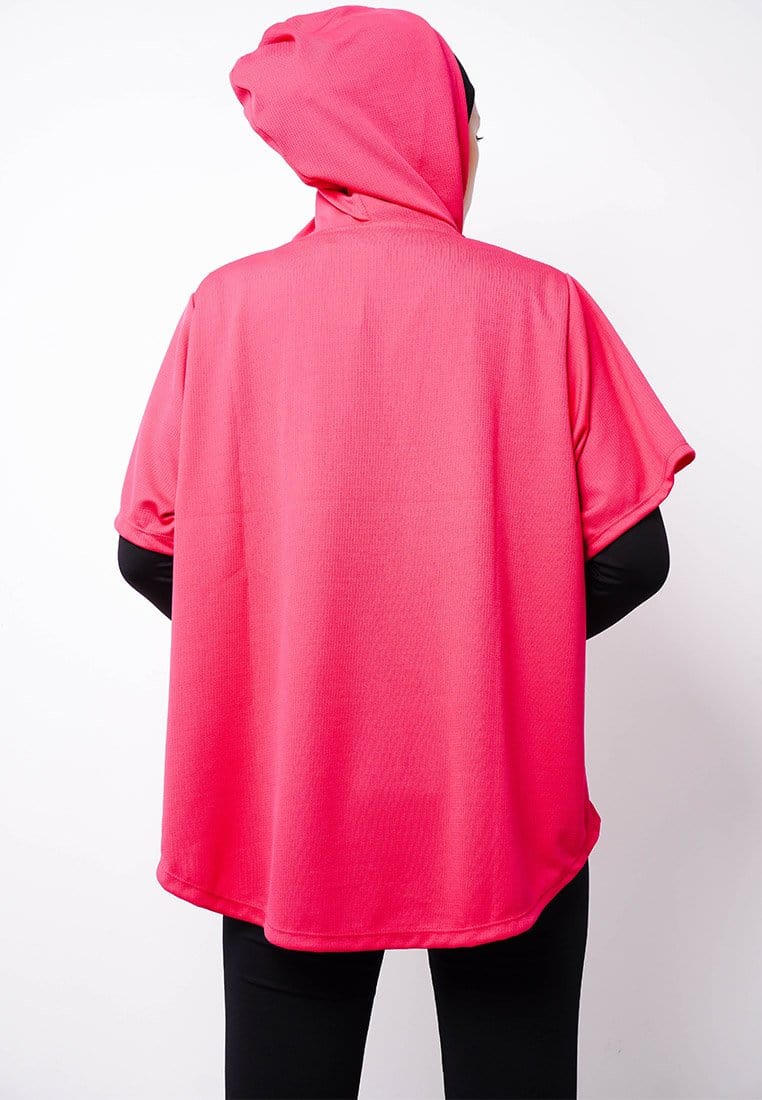 Td Active LSA60 Swagger Top With Hoodie Pink
