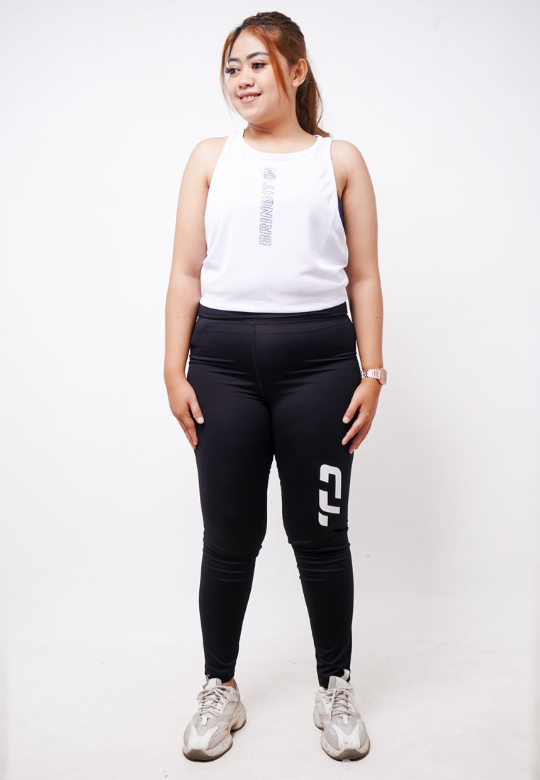 Td Active LSA72 UAT Tanktop Yoga Bring It On Outline Putih