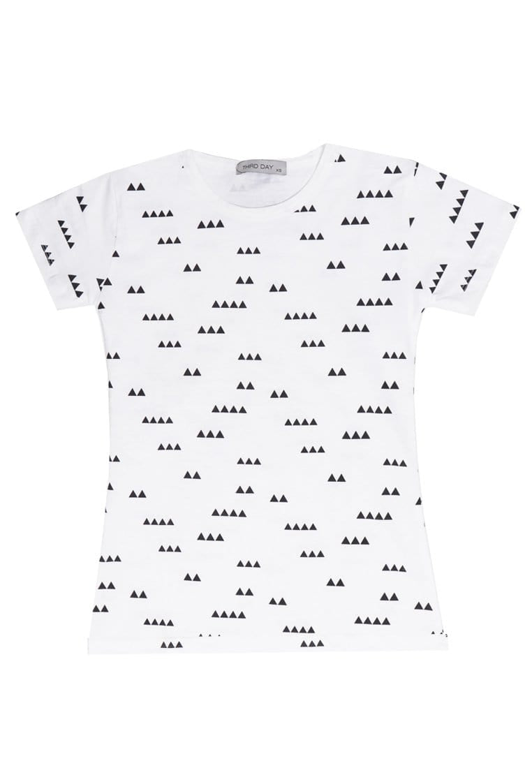 Third Day LT658L S/S Lds Triangles Fullprint Wh