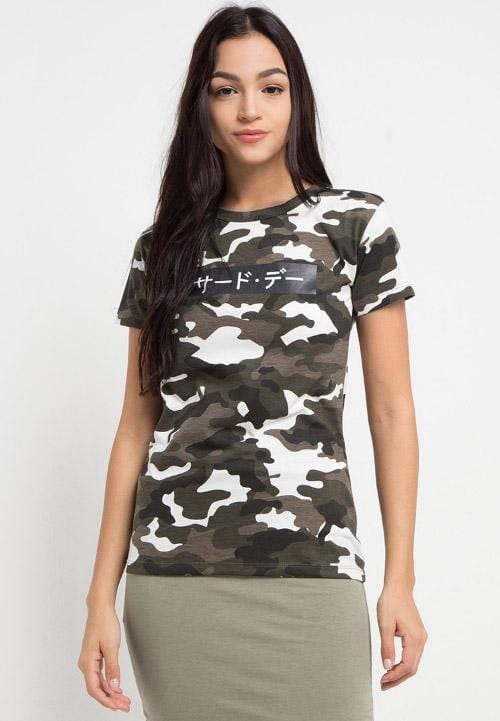 LT964T s/s Lds Camo-pg Katakana gr-wh