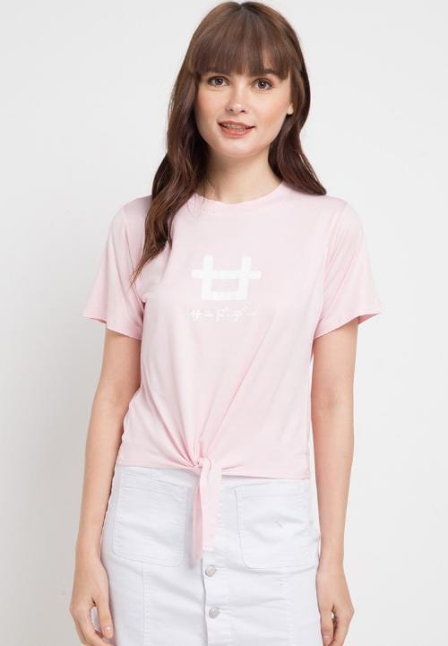 Third Day LTB22E CK logo icon pk T-shirt Pink