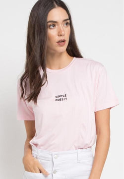 LTB63 BK simple does it pk T-shirt Pink