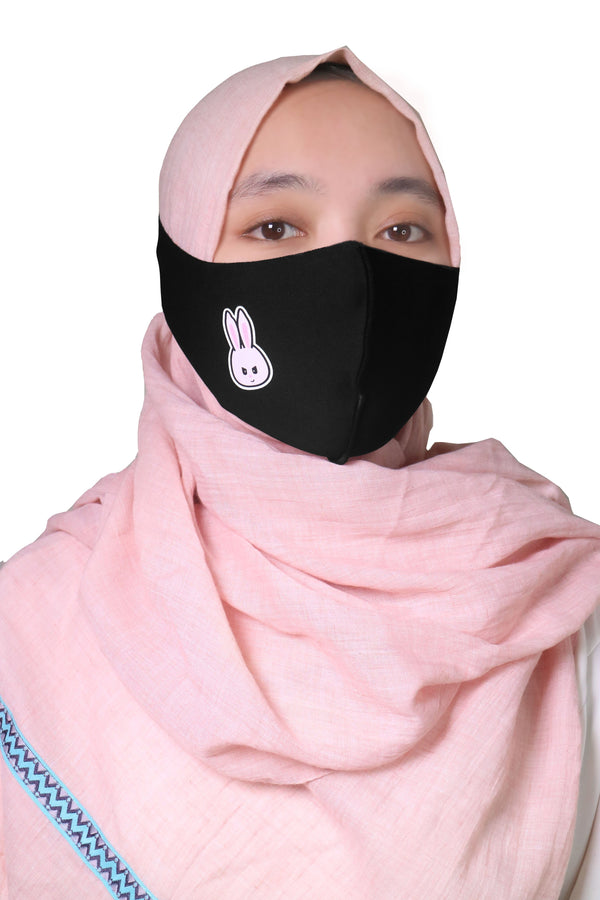 Third Day AMA56 5pcs masker kain hijab perekat velcro td friends hitam