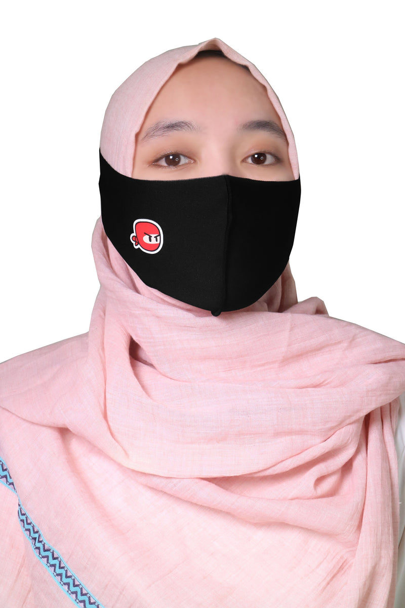 Third Day AMA56 5pcs masker kain hijab perekat velcro td friends hitam