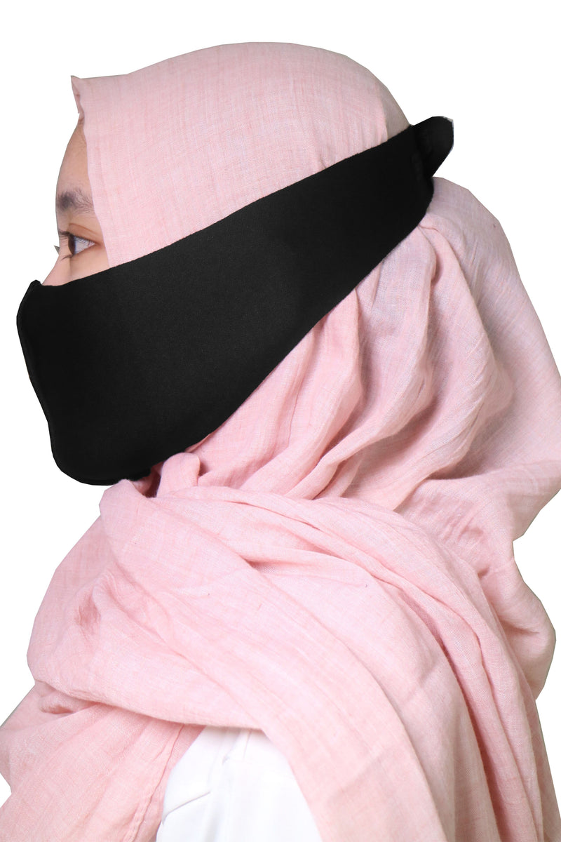 Third Day AMA56 5pcs masker kain hijab perekat velcro td friends hitam