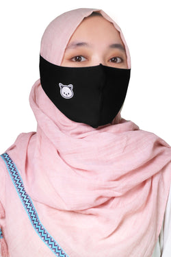 Third Day AMA56 5pcs masker kain hijab perekat velcro td friends hitam