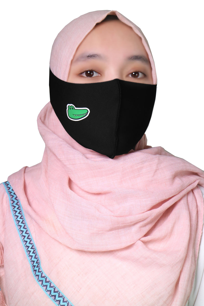 Third Day AMA56 5pcs masker kain hijab perekat velcro td friends hitam