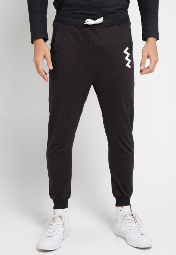 Third Day MB046 Long Jogger zigzag bk Hitam