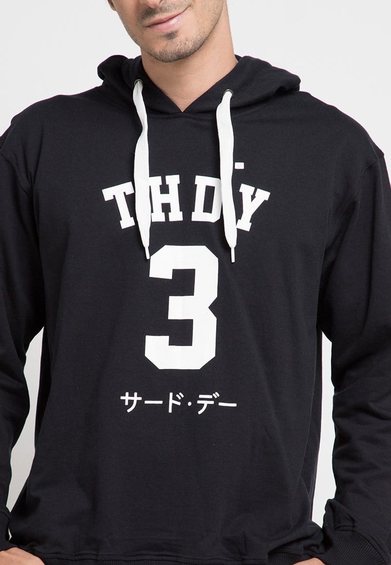 Third Day MO119D hoodies thdy katakana 3 blk Hoodie Hitam