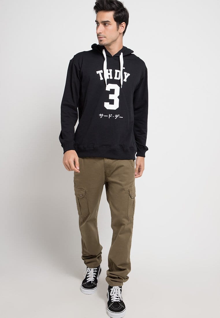 Third Day MO119D hoodies thdy katakana 3 blk Hoodie Hitam