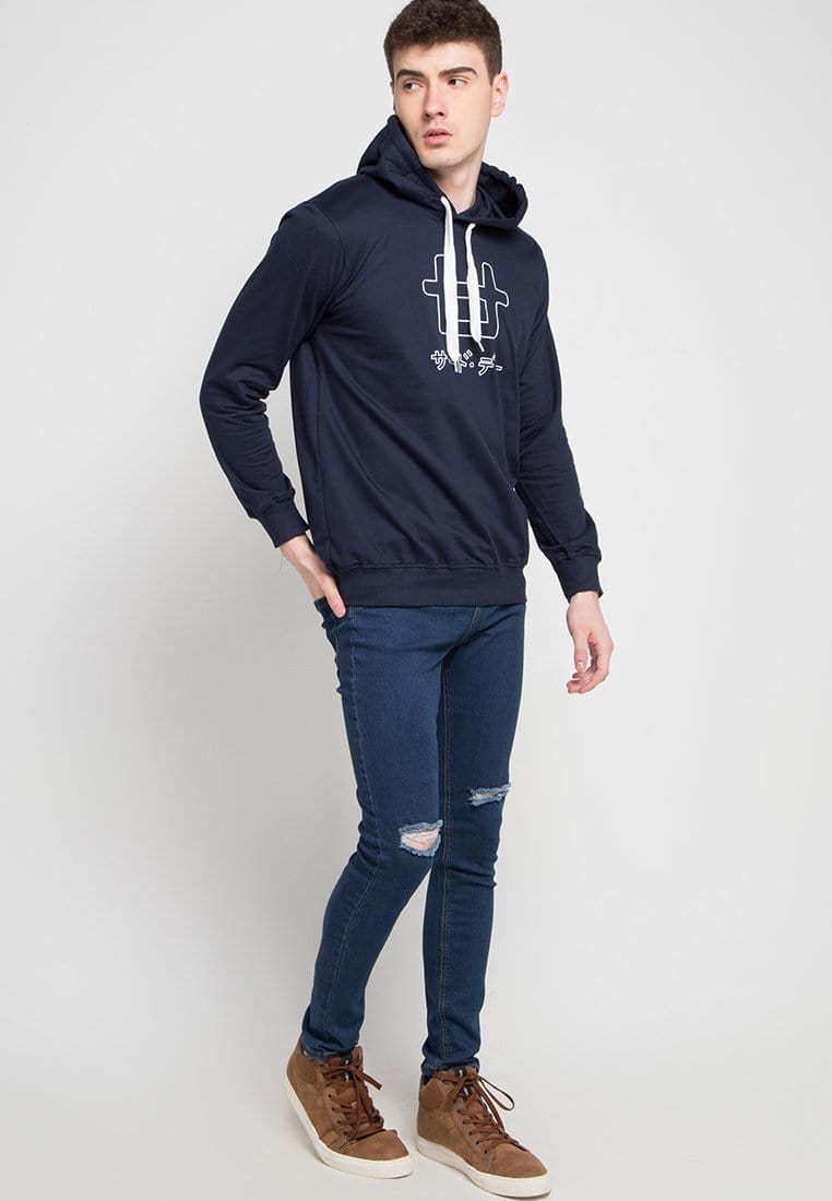 Third Day MO115C hoodies logoicon outline nv Hoodie Navy