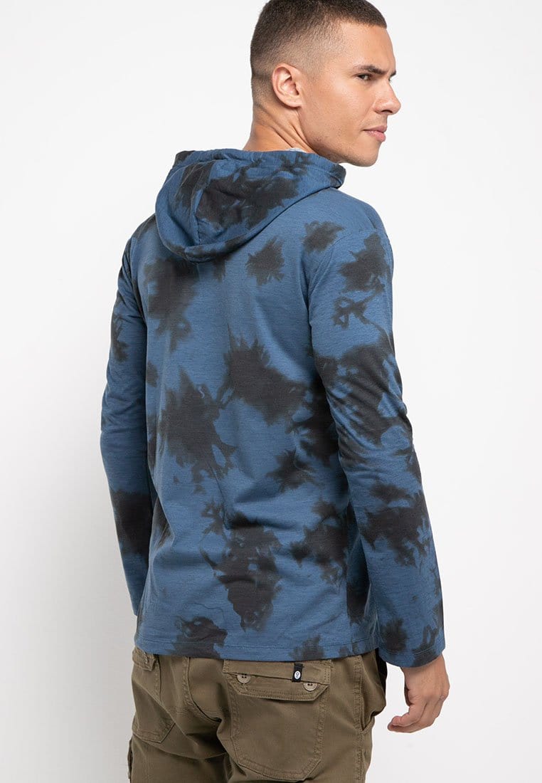 MTA07V l-s Men Hshirt Logo blue tie dye hoodies