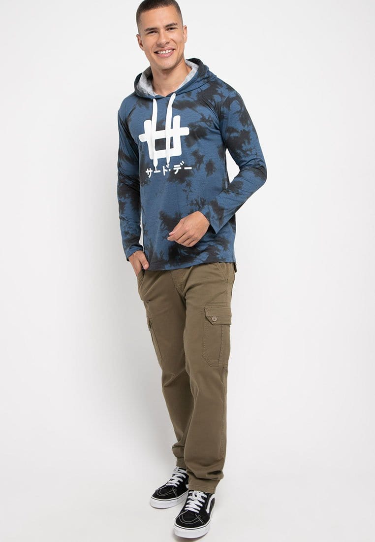 MTA07V l-s Men Hshirt Logo blue tie dye hoodies