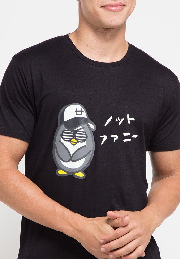 Td Friends dj rock not funny blk T-shirt Hitam MTD09C