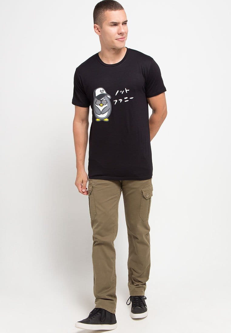 Td Friends dj rock not funny blk T-shirt Hitam MTD09C