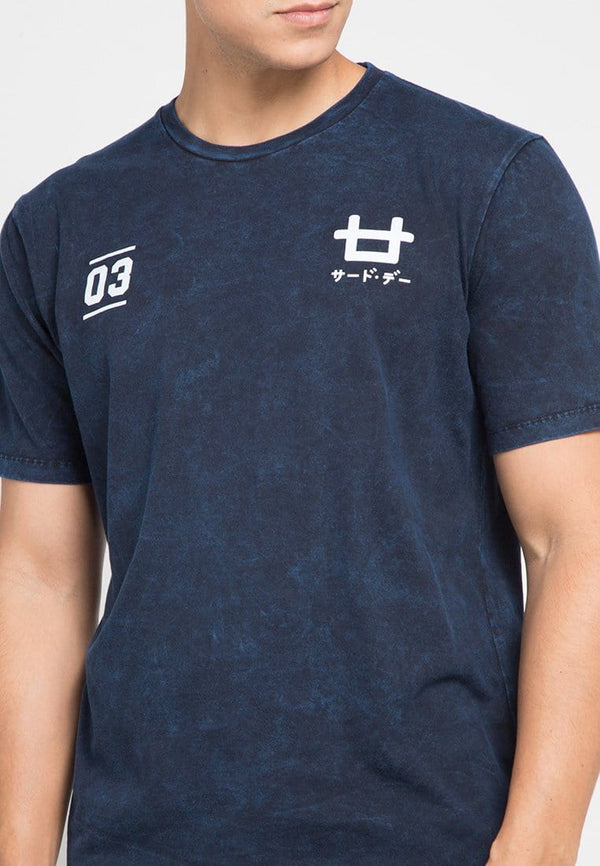 Third Day MTD16C washtees  logo 03 nv T-shirt Navy