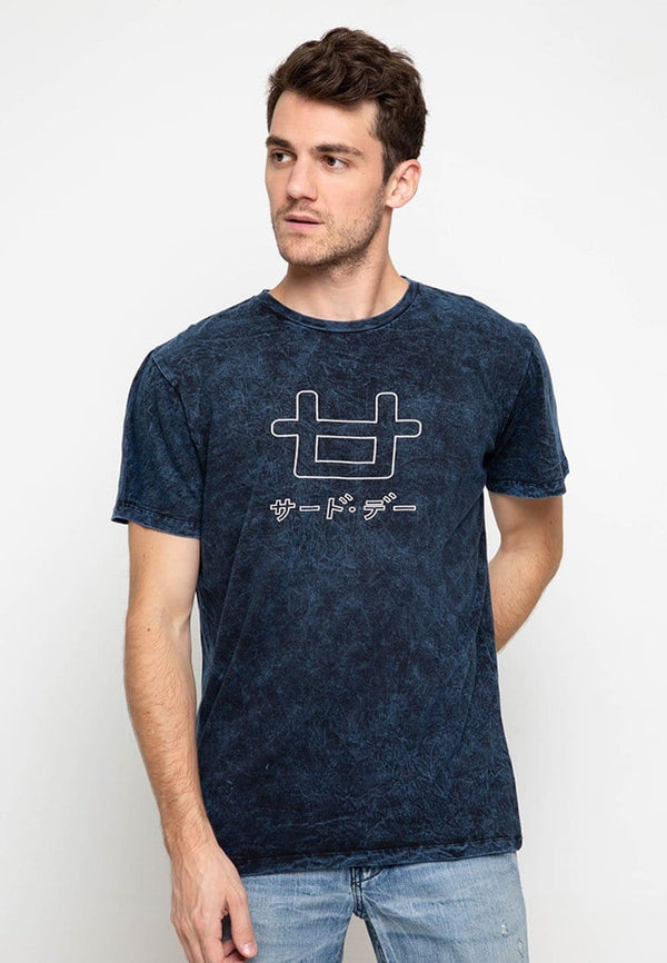 Third Day MTD23C washtess logoicon outline T-shirt Navy