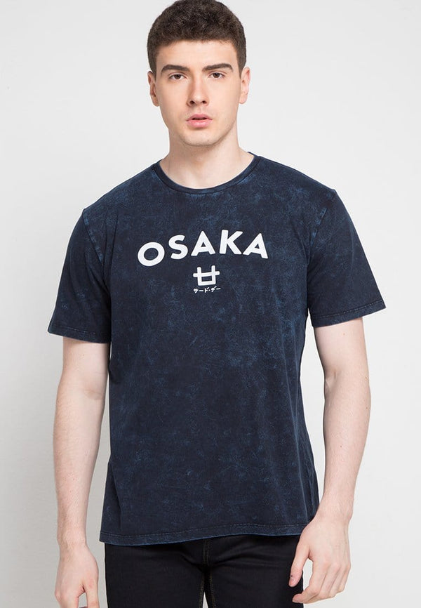 Third Day MTD24C washtess osaka arc logo T-shirt Navy