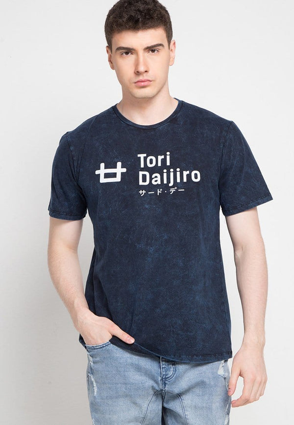 Third Day MTD26C washtees tori daijiro logo nv T-shirt Navy