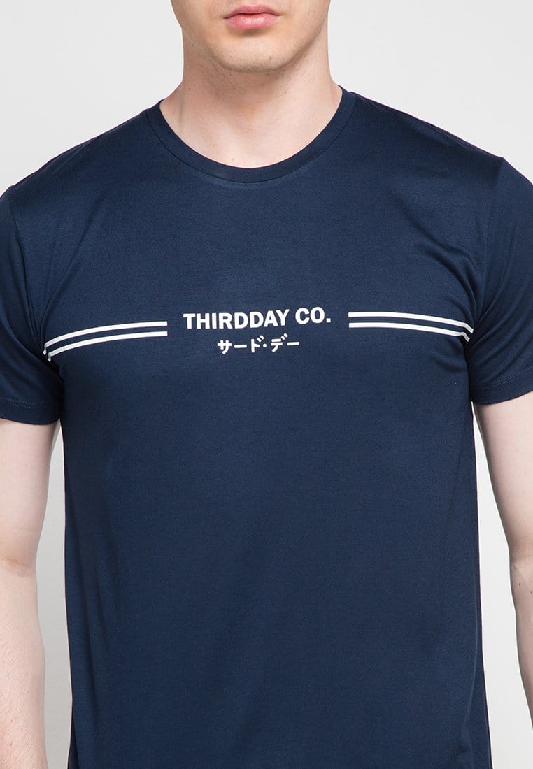 Third Day MTD51D double line thirddayco ktkn nv T-shirt Navy