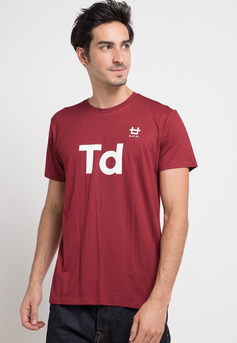 Third Day MTD59D modern Td front logo mr T-shirt Maroon