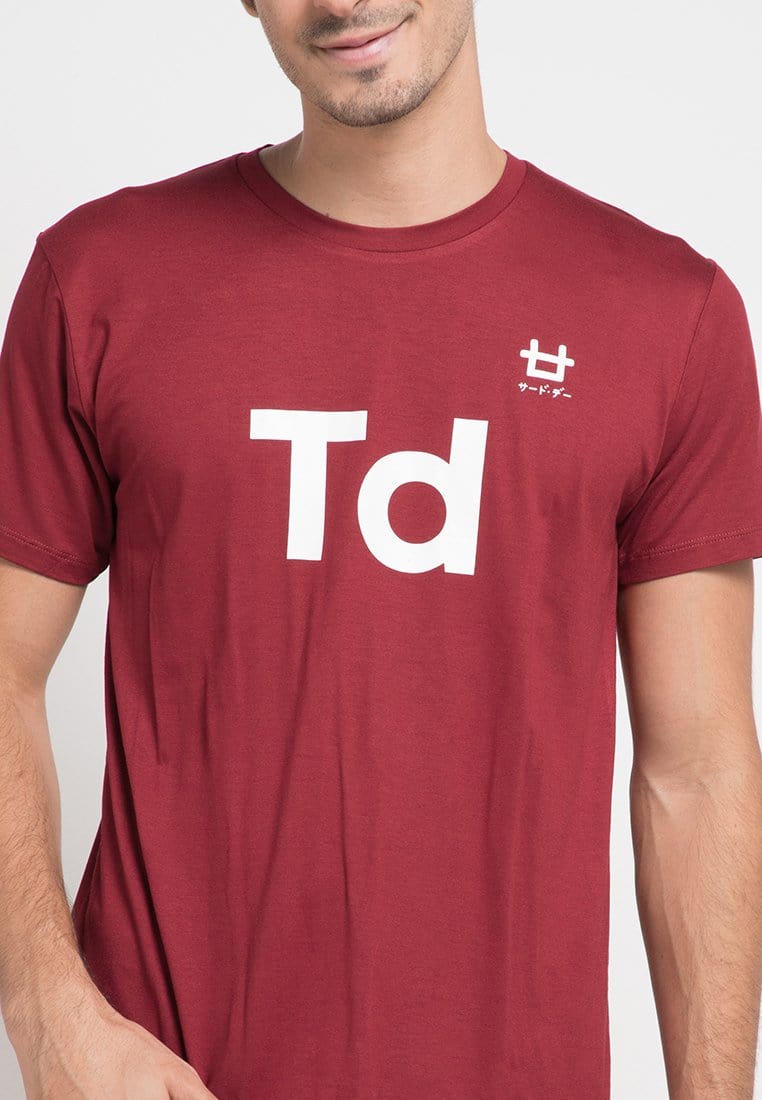 Third Day MTD59D modern Td front logo mr T-shirt Maroon