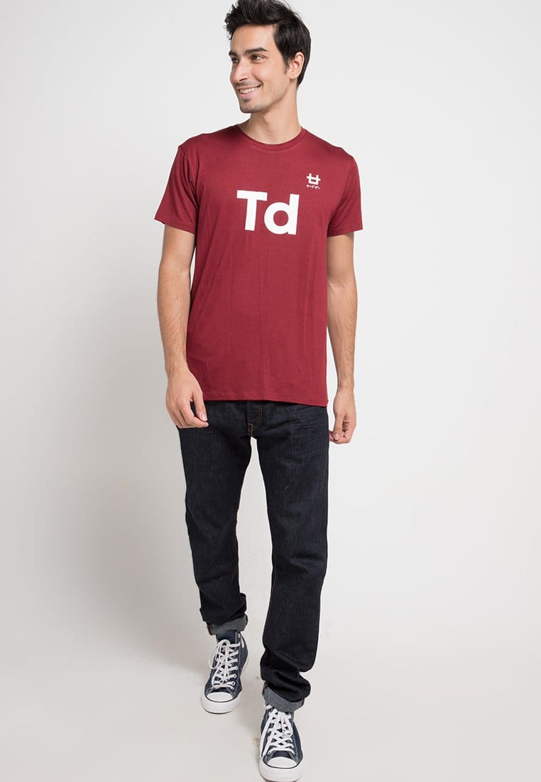 Third Day MTD59D modern Td front logo mr T-shirt Maroon