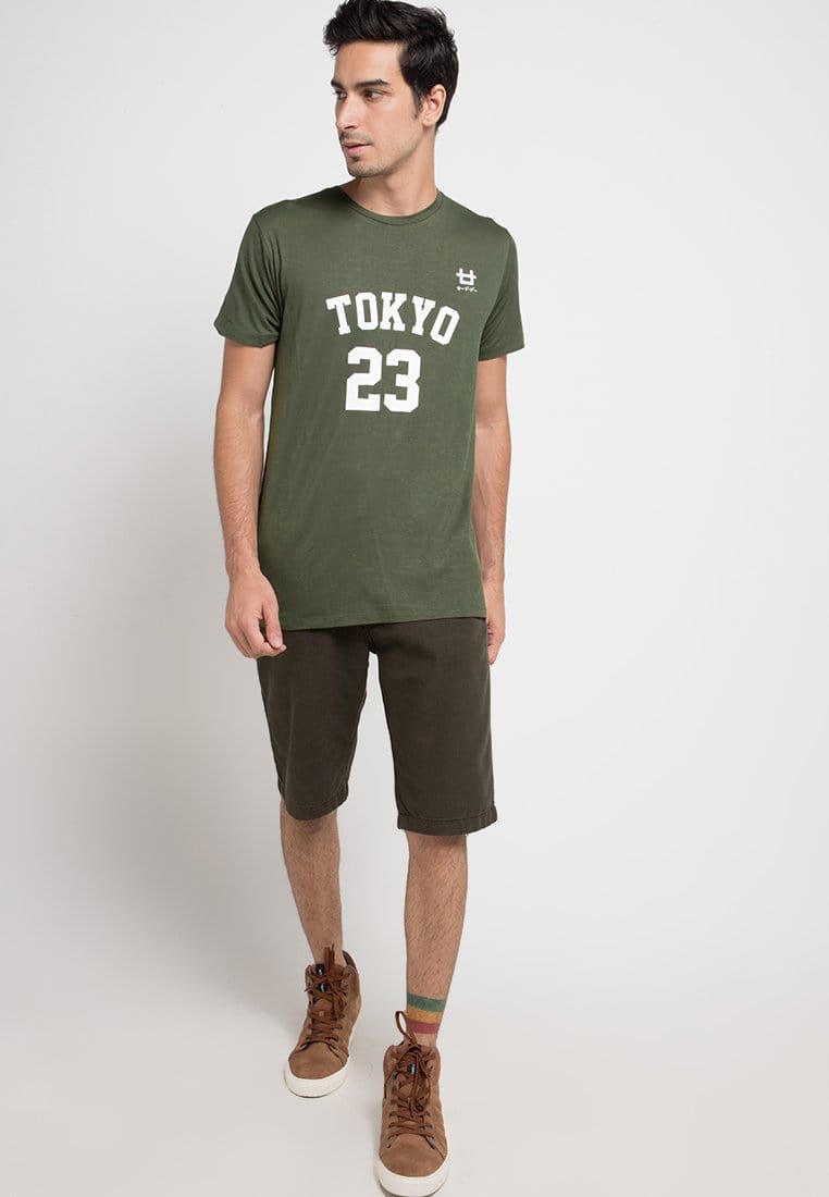 Third Day MTD68D tokyo 23 logoicon ga T-shirt Olive