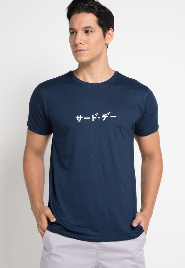 Third Day MTD88F white list katakana nv T-shirt Navy