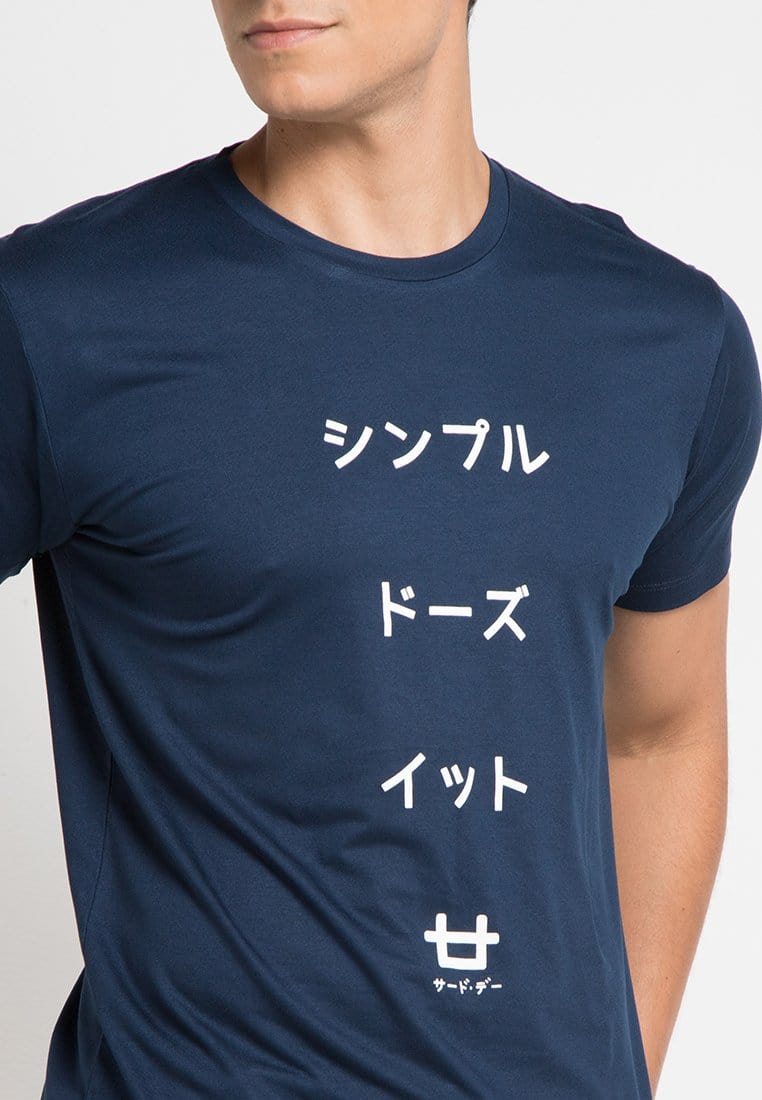 Third Day MTD90F sdi katakana logo T-shirt Navy
