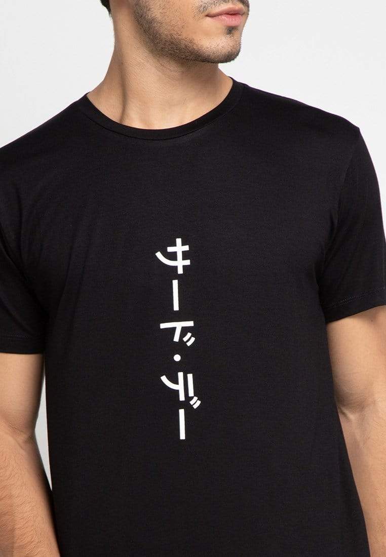 Third Day MTE25F bold katakana vert blk T-shirt Hitam