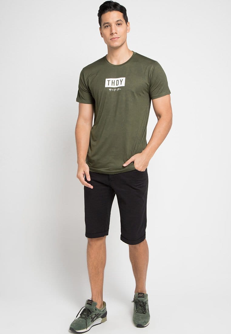 Third Day MTE42F thdy kith katakana ga T-shirt olive