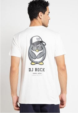 Td Friends MTF34 dj rock back wht kaos pria Putih