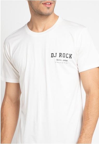 Td Friends MTF34 dj rock back wht kaos pria Putih