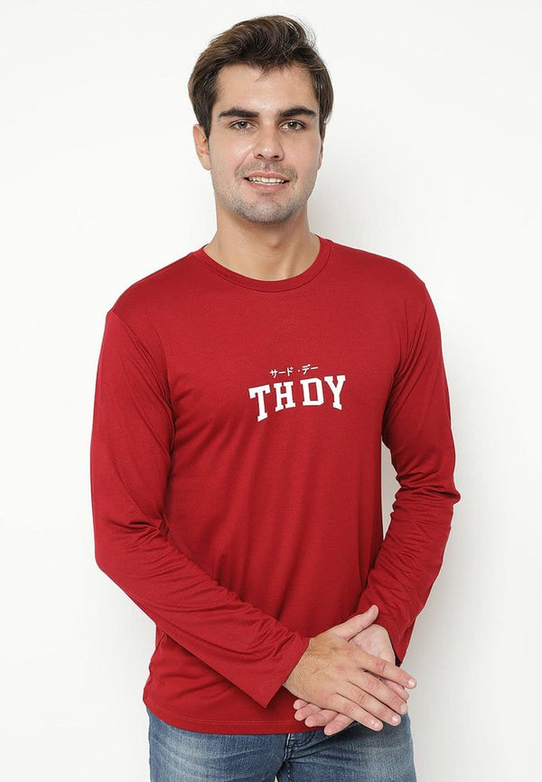 Third Day MTF56 ls thrdy everlast maroon kaos lengan panjang pria