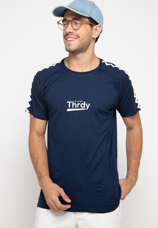 Third Day MTF58 thrdy zigzag navy kaos pria