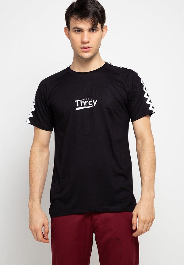 Third Day MTF63 thrdy zigzag hitam kaos pria