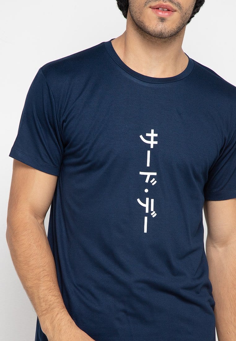 Third Day MTF72 katakana ver navy kaos pria