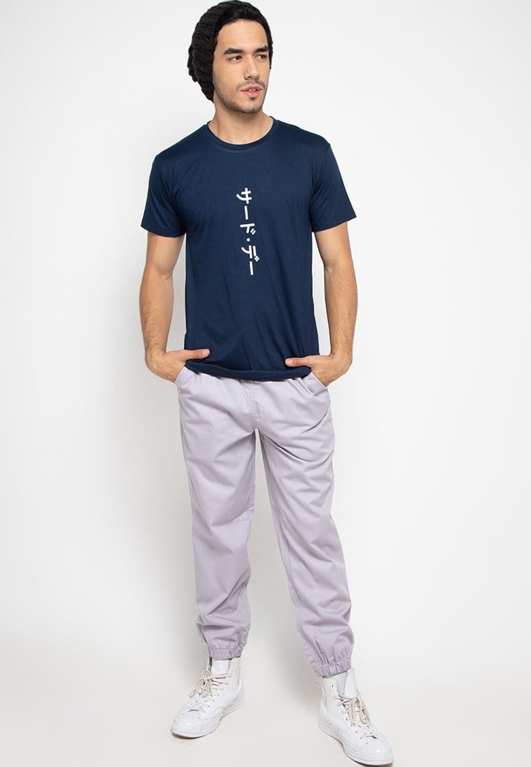 Third Day MTF72 katakana ver navy kaos pria